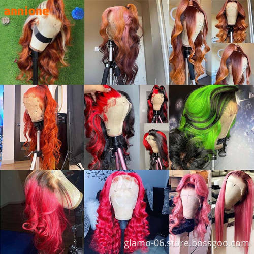 Highlight Ombre Brown Body Wave Lace Front Wig Pre Plucked Brazilian Lace Front Human Hair Wigs For Women Color #P4/27 #P4/30